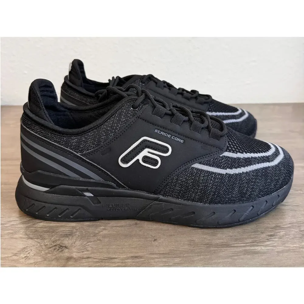 FILA FitVille Unisex Black Stride Core Athletic Sneakers Shoes Size M10 W11.5